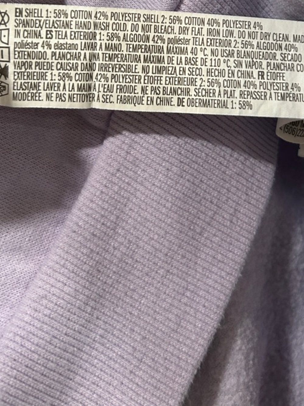 Forever 21 Gray, White & Lavender Colorblock Quarter-Zip Sweater Size L - Picture 4 of 8